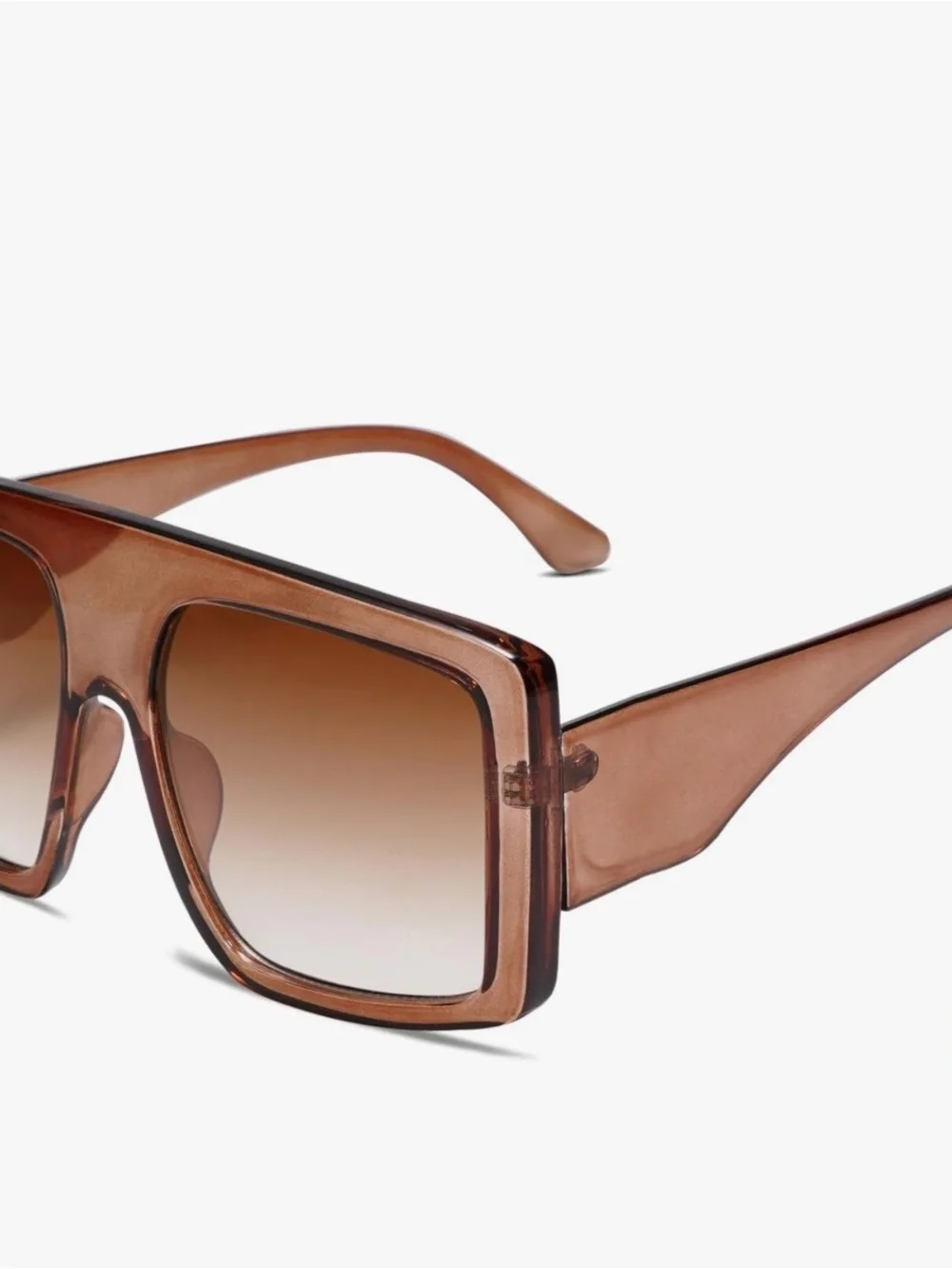 NEW Chunky Brown Sunglasses - Oversized Retro Shield